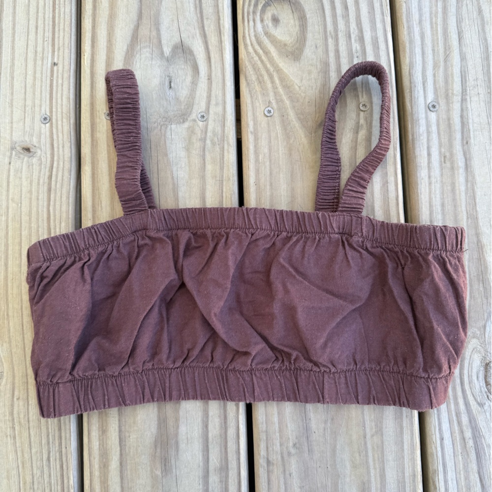Brown Crop Top/Bandeau